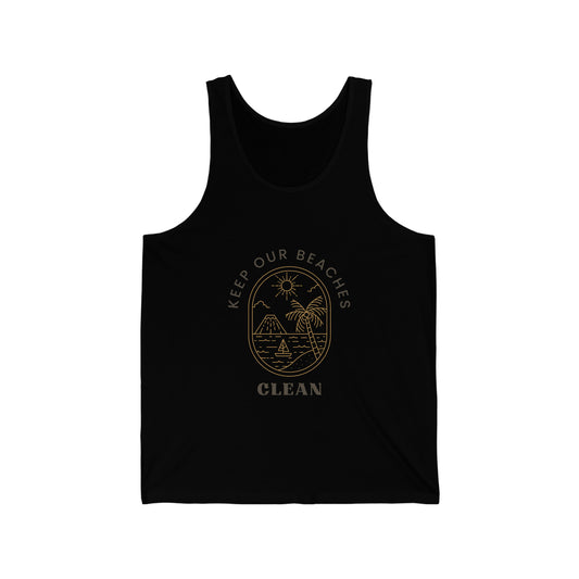 Clean Beaches Unisex Jersey Tank