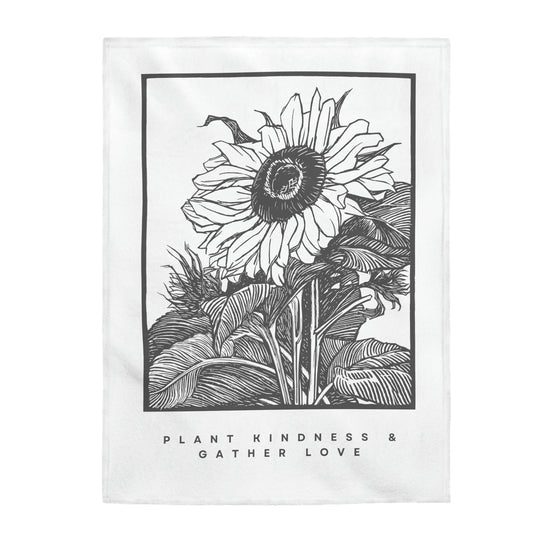Plant Kindness Velveteen Plush Blanket