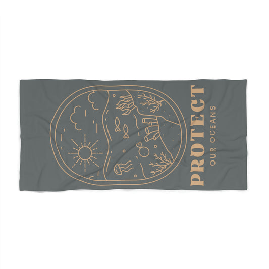 Protect Our Oceans Beach Towel