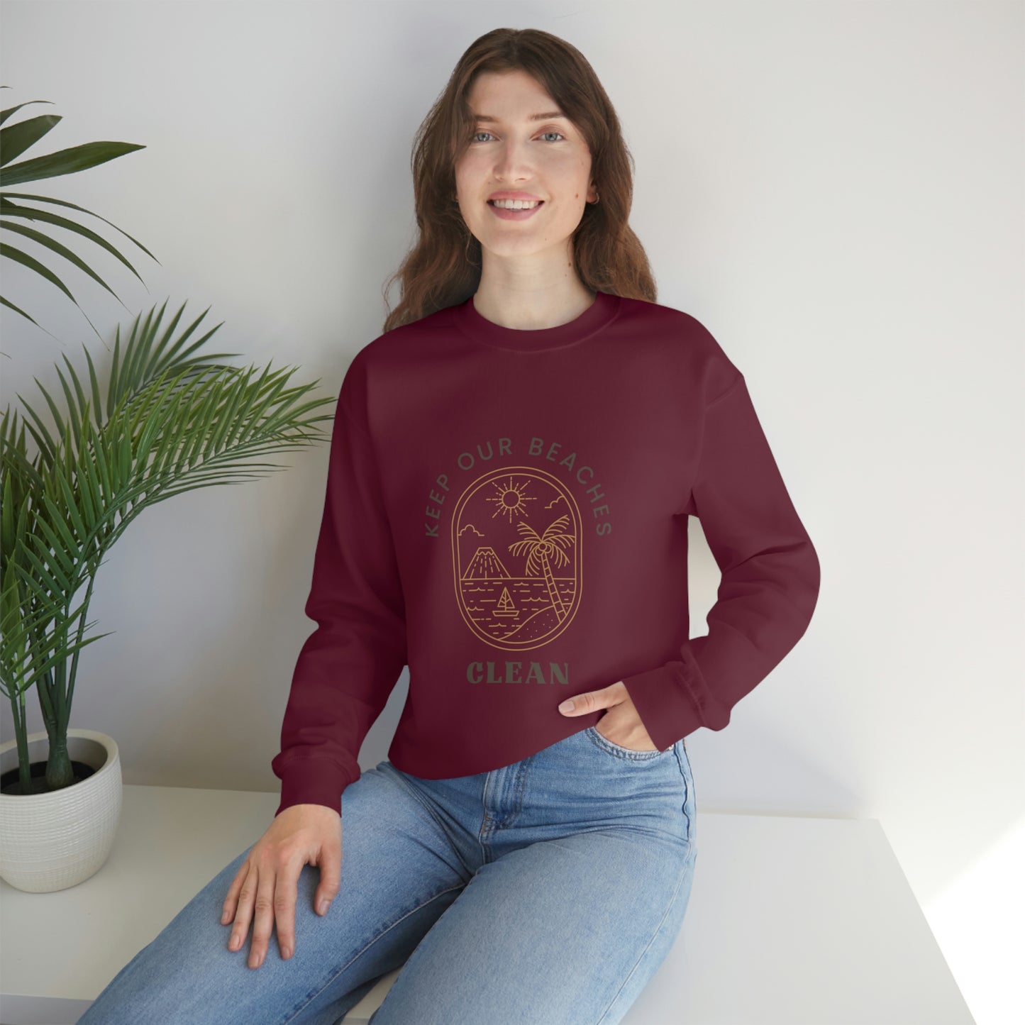 Clean Beaches Unisex Crewneck